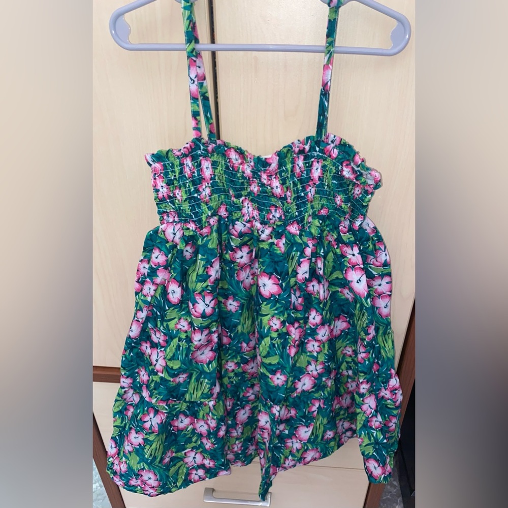 Janie and Jack girl THE LEILANI HIBISCUS SMOCKED SUNDRESS size 8 - Picture 5 of 9